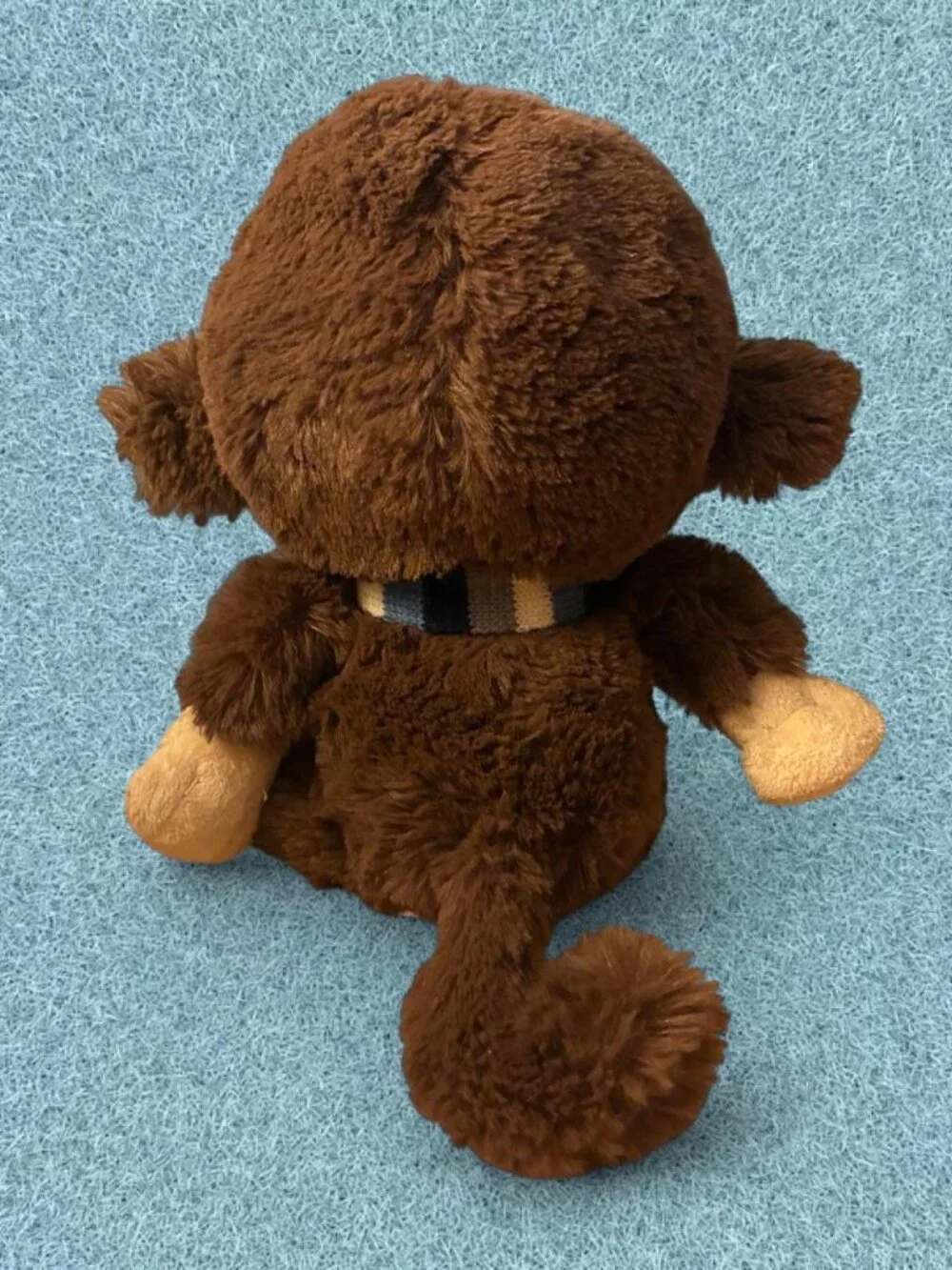 The Childrens Place Monkey Plush Blue Striped Scarf Stuffed Animal
